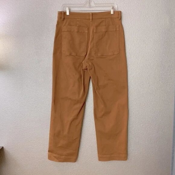 Everlane Pants 0 Denim Straight Leg Cropped Jean Golden Brown Neutral Minimalist - Picture 9 of 15